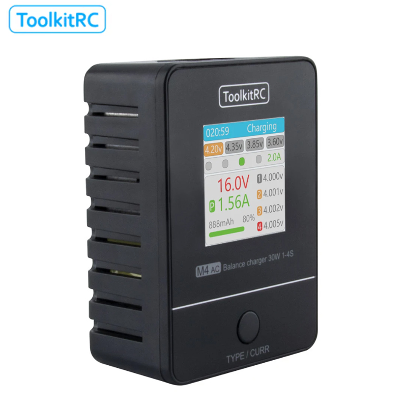 ToolkitRC M4AC 30W LCD Screen  - Drone Racing Charger review and price
