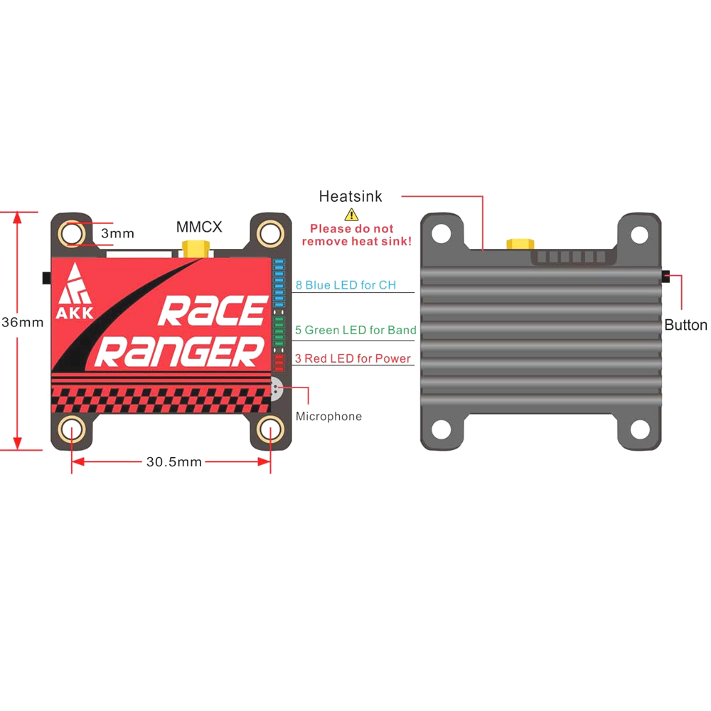 AKK 5.8G Long Range VTX FPV Tr - Drone Racing Transmitter review and price