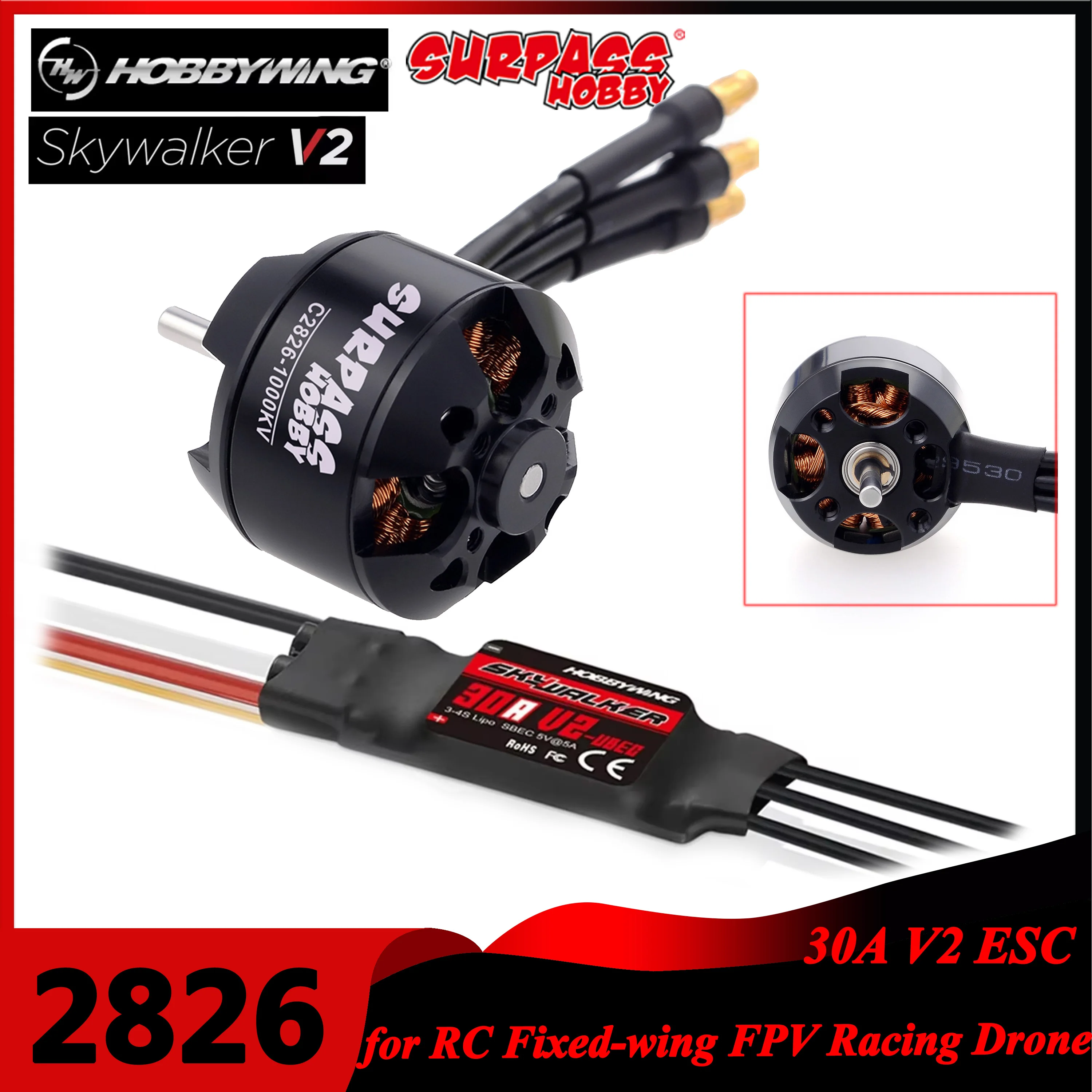 Surpass Hobby 2826 1000KV 1350 - Drone Racing Esc review and price