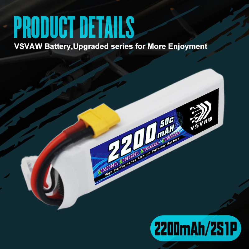 VSVAW 7.4V 2200mah 2S Drone Li - Drone Racing Battery review and price