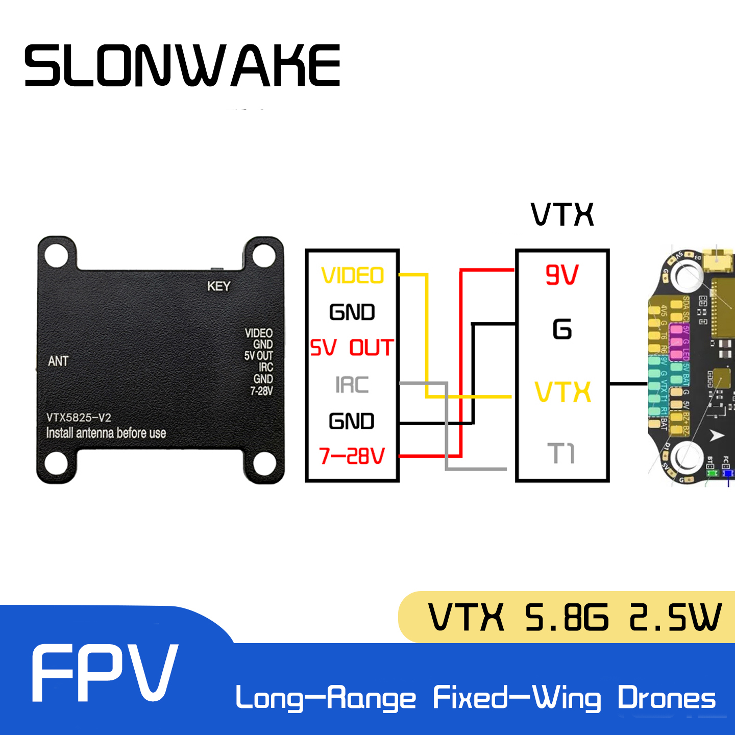 SLONWAKE 5.8G 48CH FPV Transmi - Drone Racing Transmitter review and price