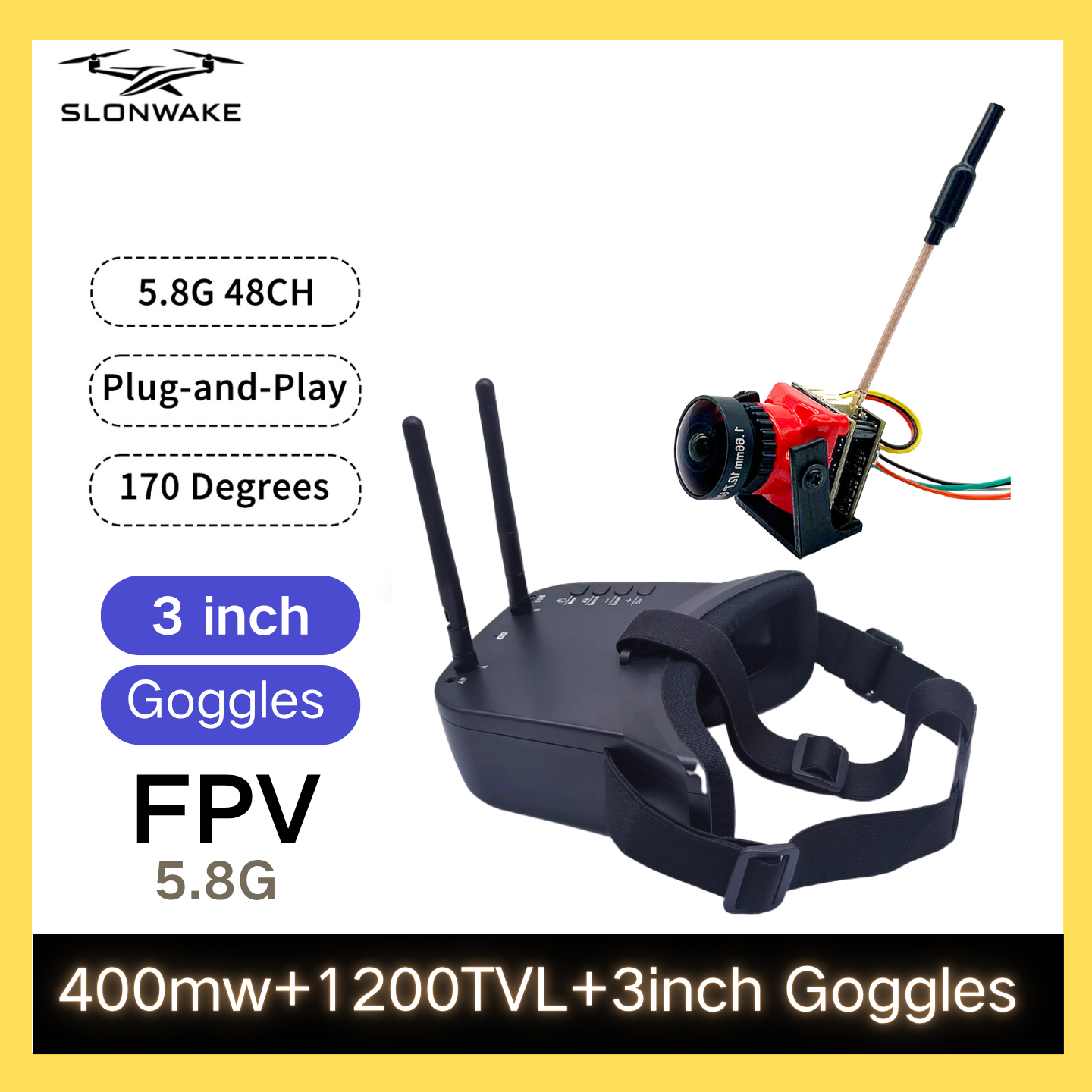 SLONWAKE 5.8G 48CH FPV 400mw V - Drone Racing Transmitter review and price