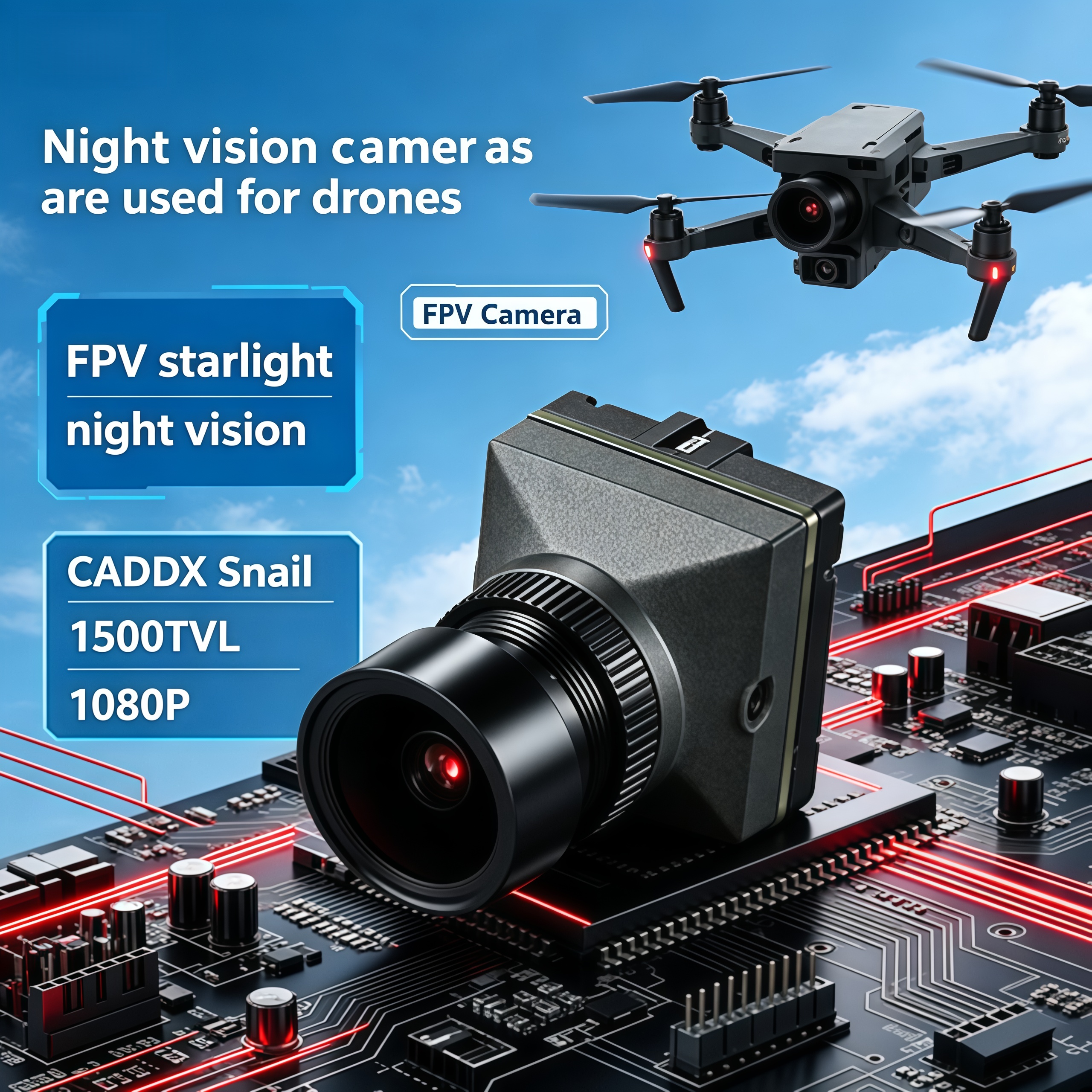 1500TVL HD CADDX Snail FPV Cam - Drone Racing Transmitter review and price